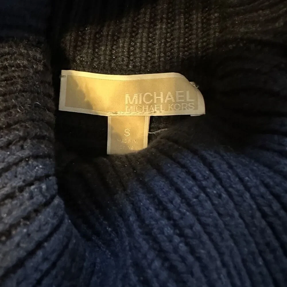 Michael Kors black fringe sweater- size s